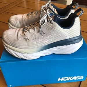 HOKA Bondi 6 Running Shoes 8.5D Lunar/Iris